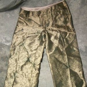 Elevenses Gold Jacquard Pants